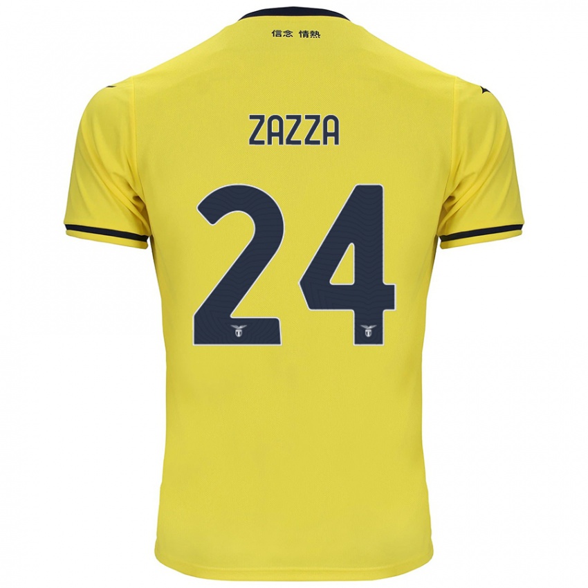 Kinderen Matteo Zazza #24 Geel Uitshirt Uittenue 2024/25 T-Shirt