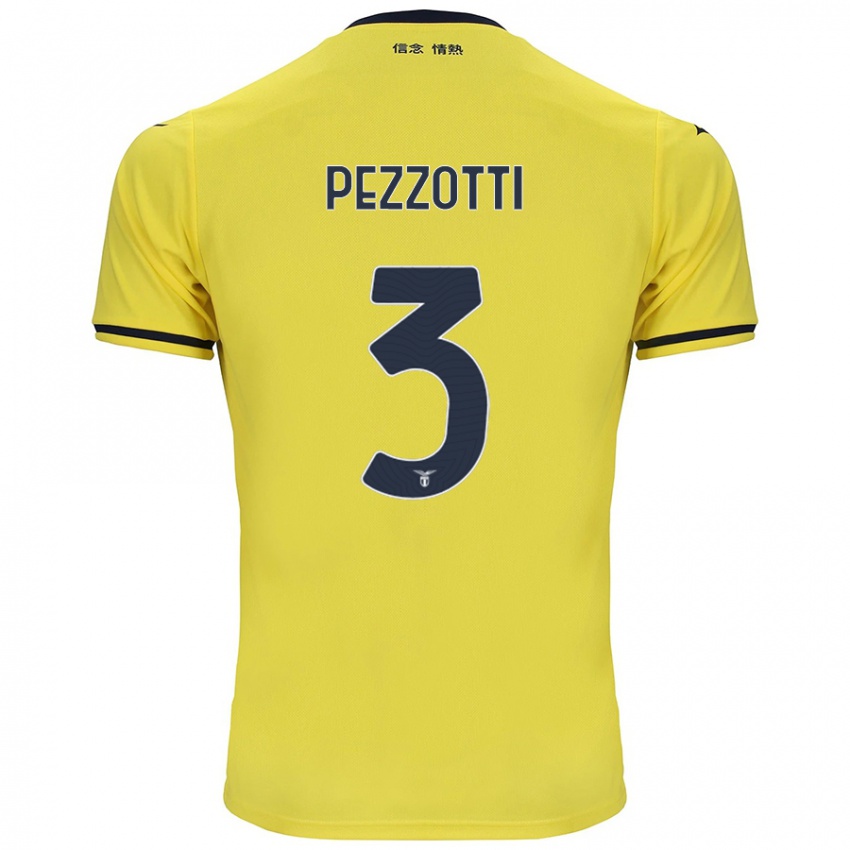 Kinderen Arianna Pezzotti #3 Geel Uitshirt Uittenue 2024/25 T-Shirt