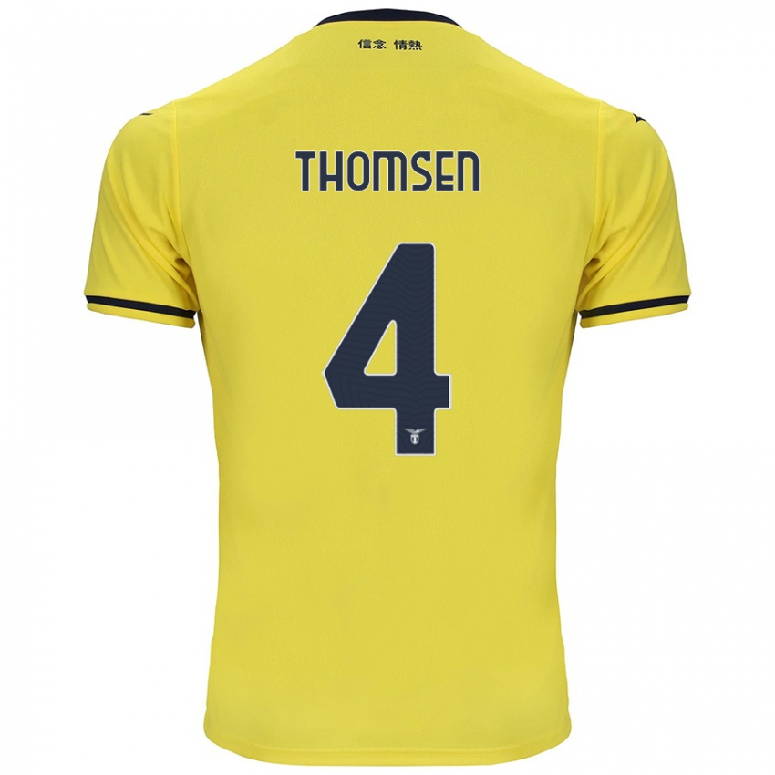 Kinderen Maria Møller Thomsen #4 Geel Uitshirt Uittenue 2024/25 T-Shirt