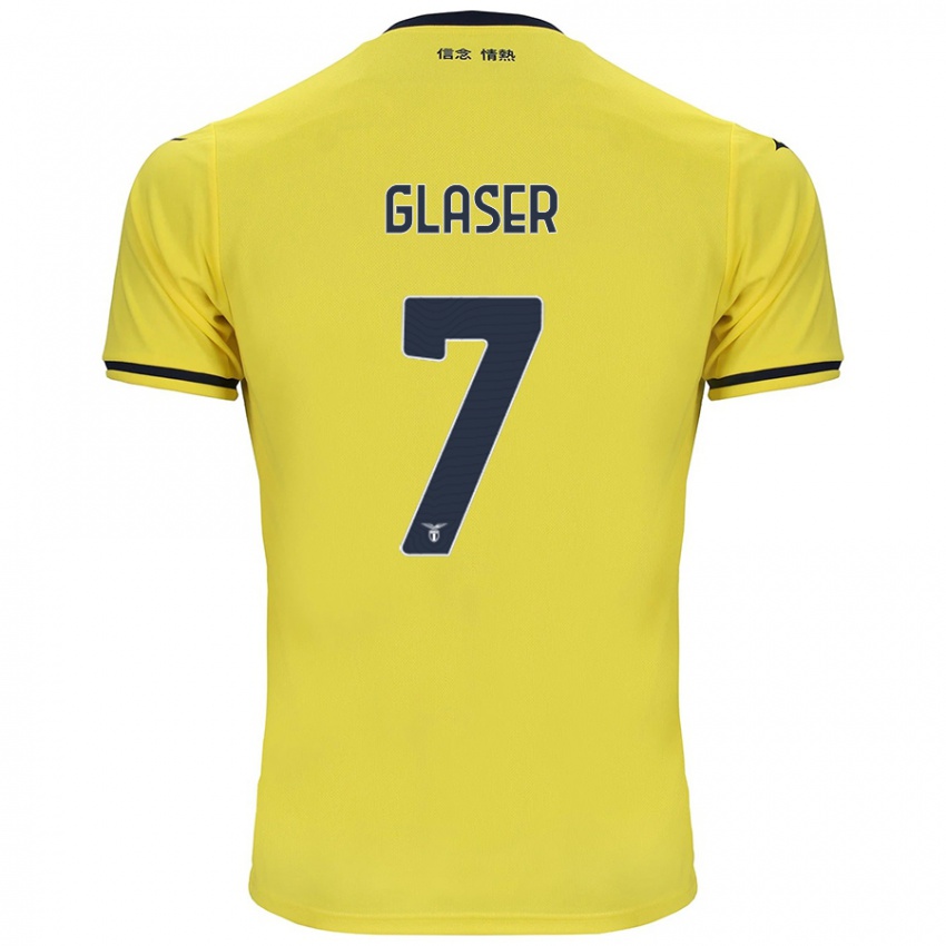 Kinderen Julia Glaser #7 Geel Uitshirt Uittenue 2024/25 T-Shirt