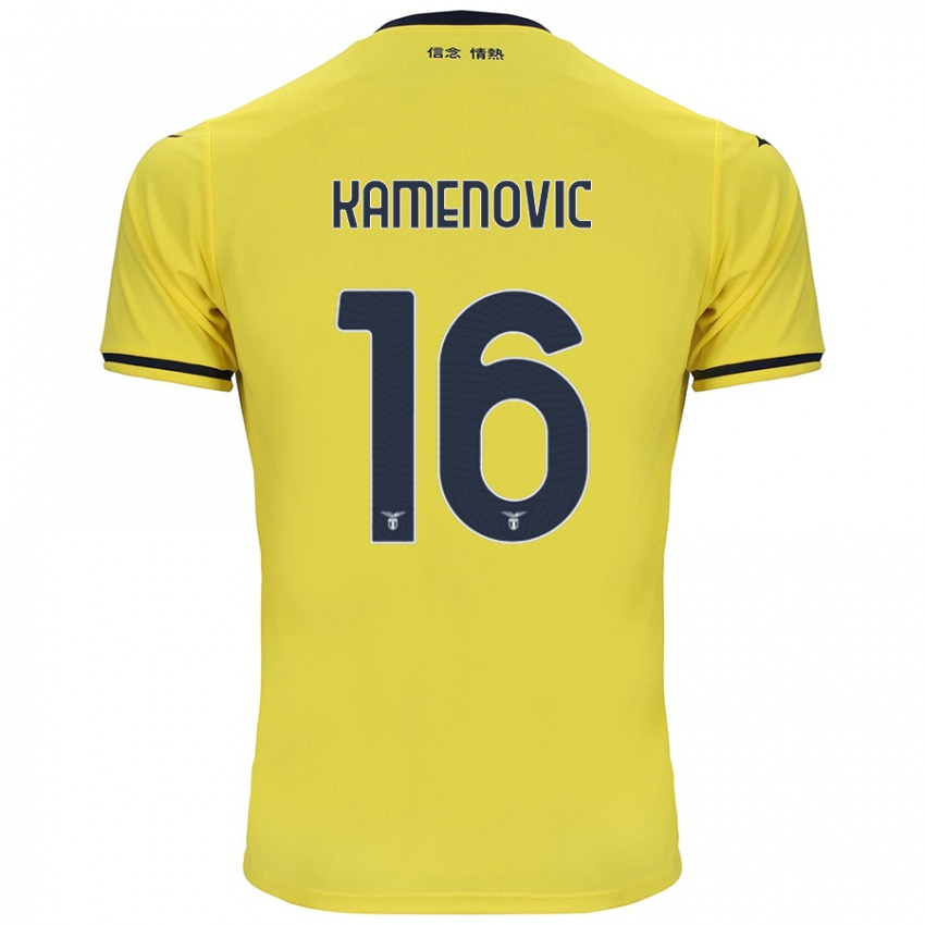 Kinderen Dimitrije Kamenović #16 Geel Uitshirt Uittenue 2024/25 T-Shirt