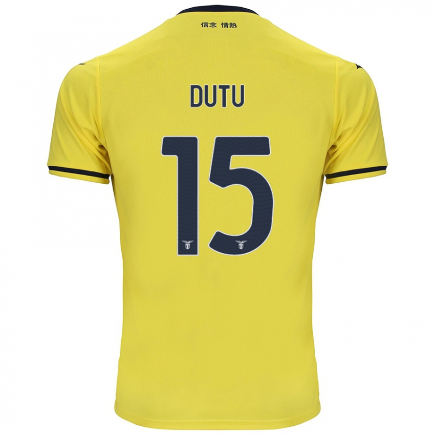 Kinderen Matteo Dutu #15 Geel Uitshirt Uittenue 2024/25 T-Shirt