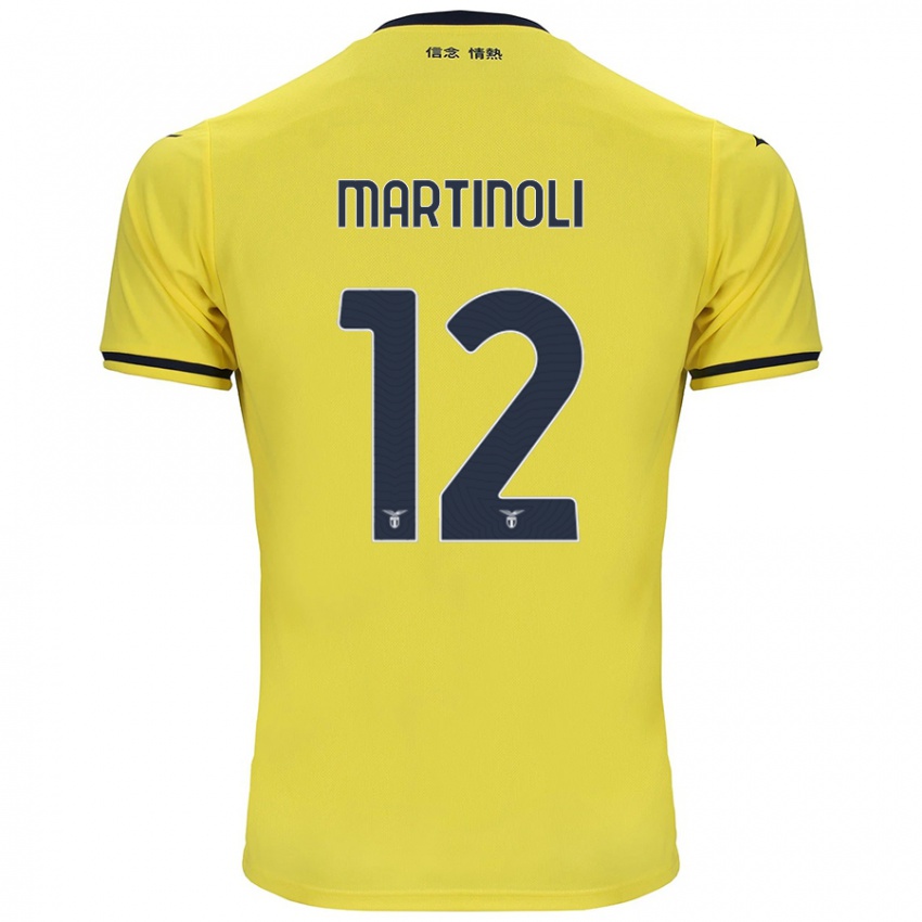 Kinderen Elettra Martinoli #12 Geel Uitshirt Uittenue 2024/25 T-Shirt