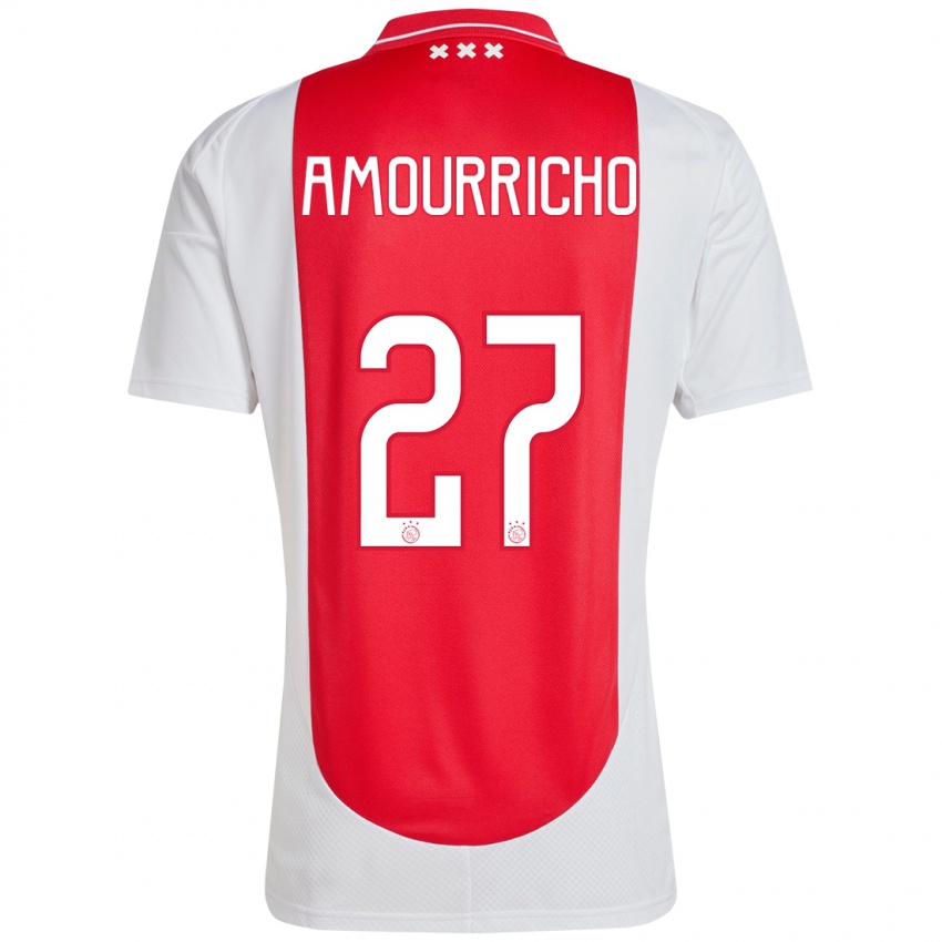 Heren Amourricho Van Axel Dongen #27 Rood Wit Thuisshirt Thuistenue 2024/25 T-Shirt