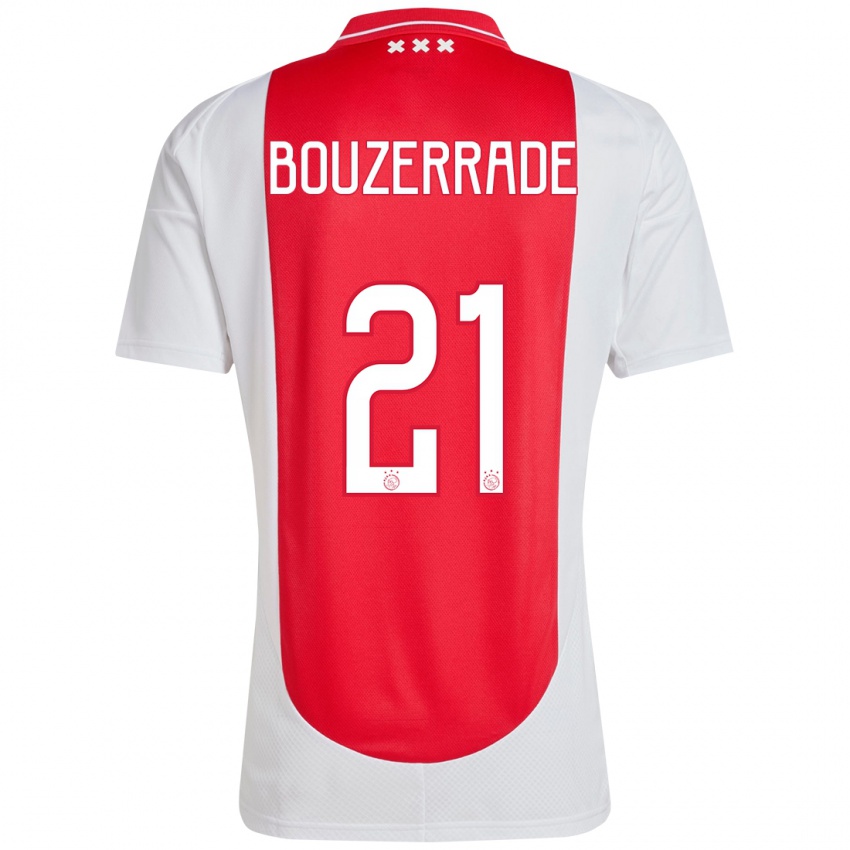 Heren Zaina Bouzerrade #21 Rood Wit Thuisshirt Thuistenue 2024/25 T-Shirt