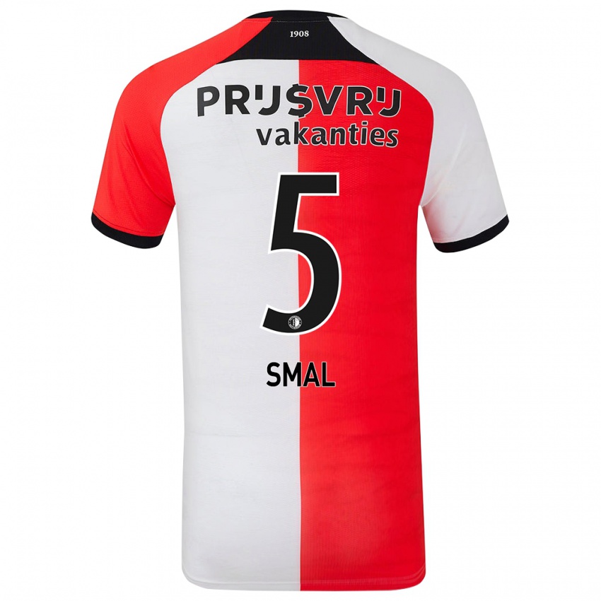 Heren Gijs Smal #5 Rood Wit Thuisshirt Thuistenue 2024/25 T-Shirt