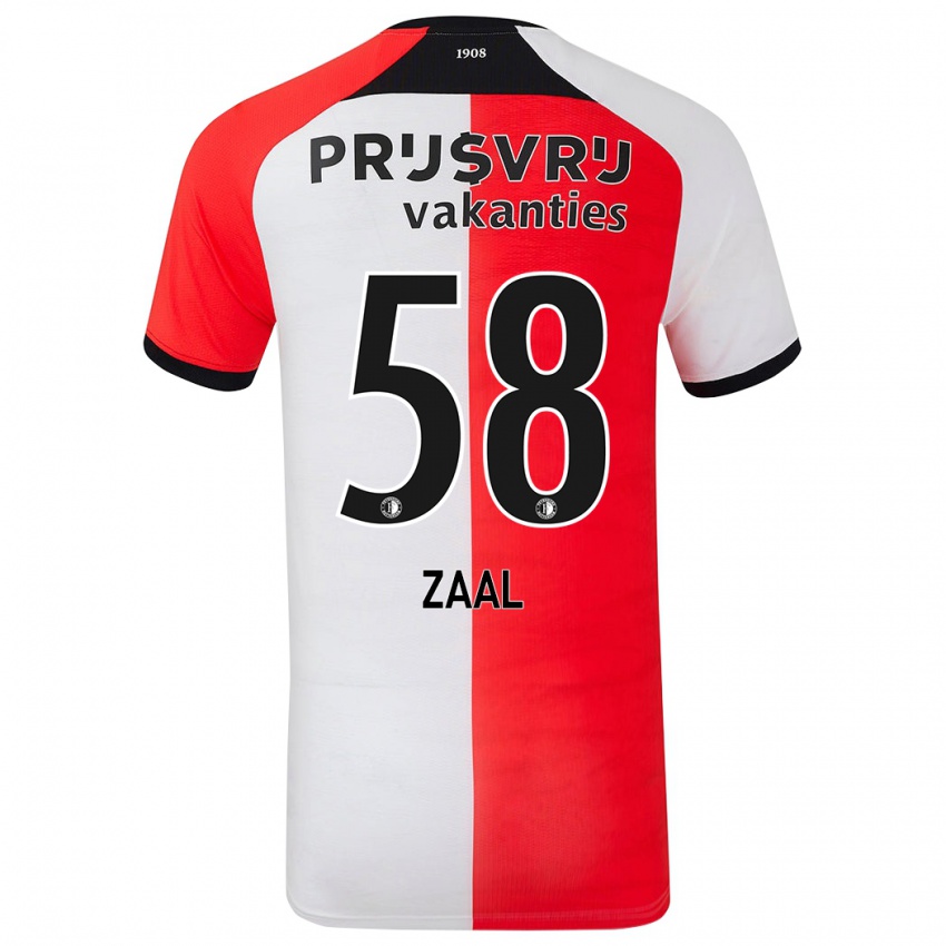 Heren Timo Zaal #58 Rood Wit Thuisshirt Thuistenue 2024/25 T-Shirt