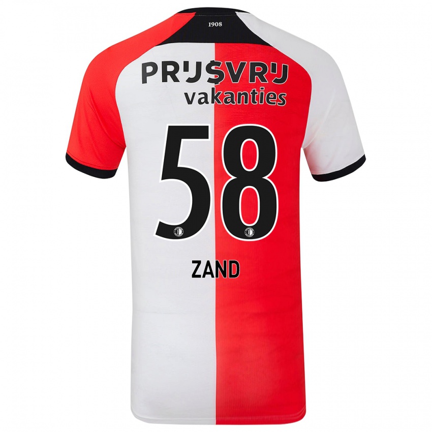 Heren Shiloht Zand #58 Rood Wit Thuisshirt Thuistenue 2024/25 T-Shirt