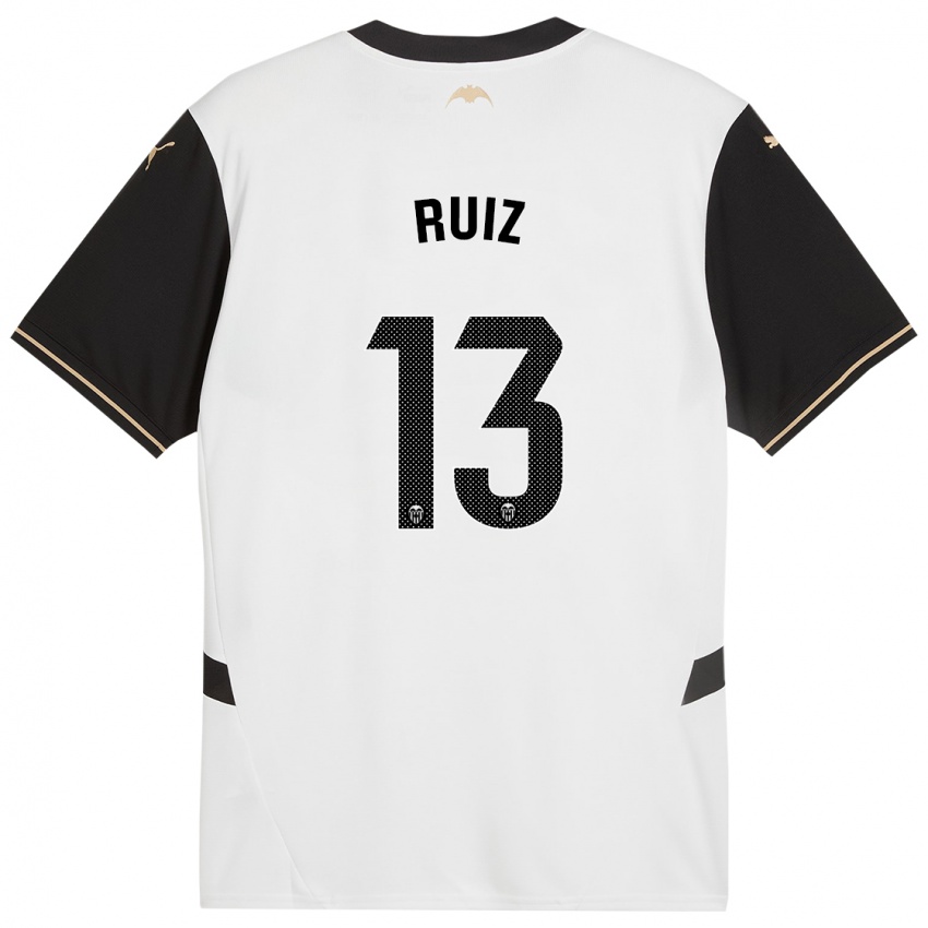 Heren Nil Ruiz #13 Wit Zwart Thuisshirt Thuistenue 2024/25 T-Shirt