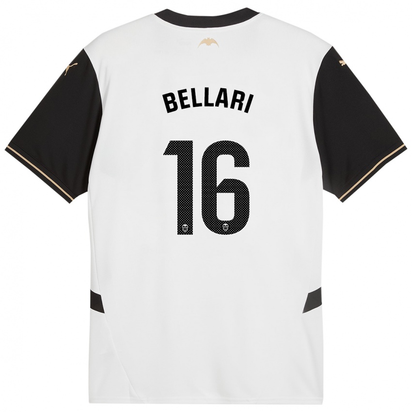 Heren Hamza Bellari #16 Wit Zwart Thuisshirt Thuistenue 2024/25 T-Shirt