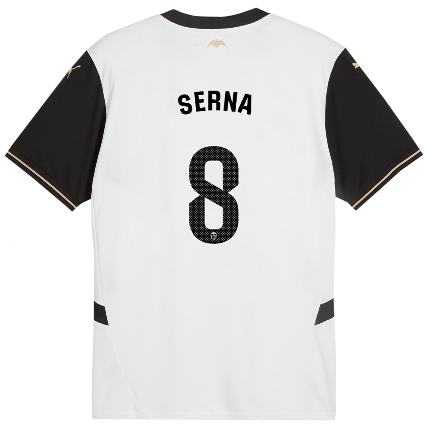 Heren Liced Serna #8 Wit Zwart Thuisshirt Thuistenue 2024/25 T-Shirt