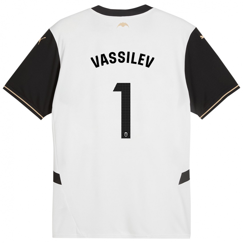 Heren David Vassilev #1 Wit Zwart Thuisshirt Thuistenue 2024/25 T-Shirt