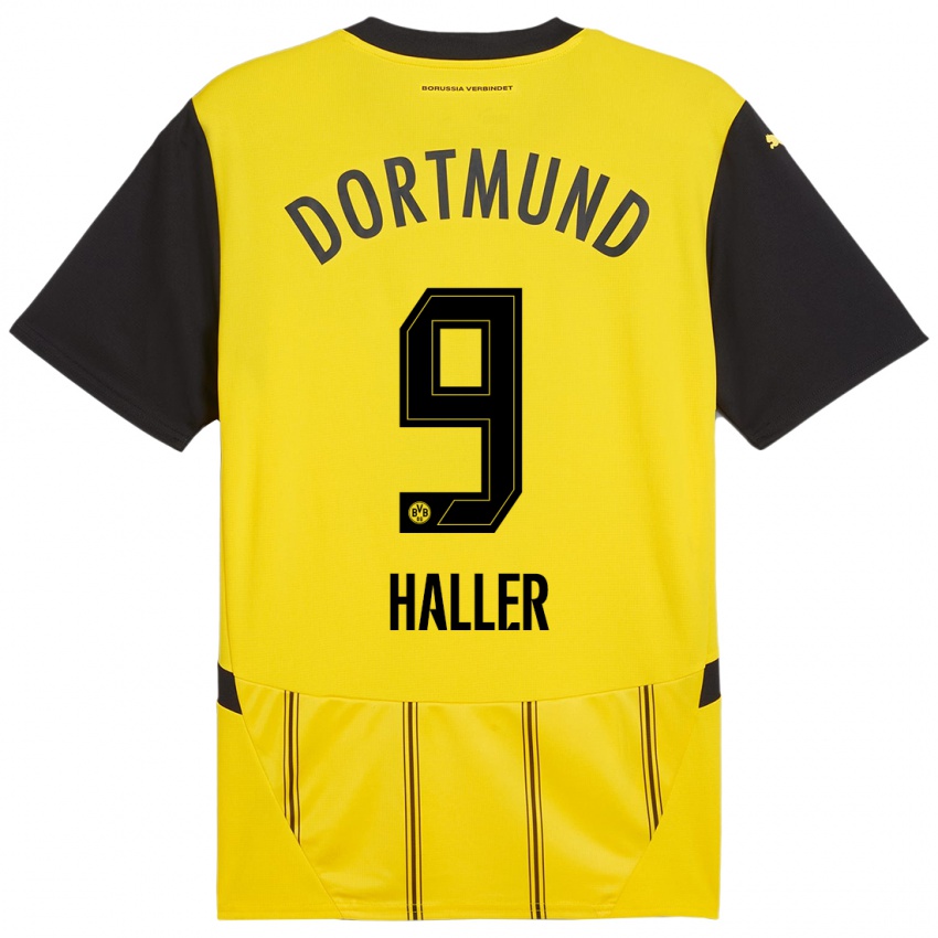 Heren Sebastien Haller #9 Geel Zwart Thuisshirt Thuistenue 2024/25 T-Shirt