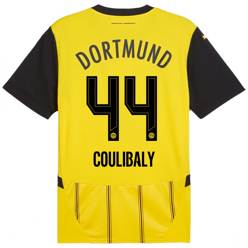 Heren Soumaila Coulibaly #44 Geel Zwart Thuisshirt Thuistenue 2024/25 T-Shirt