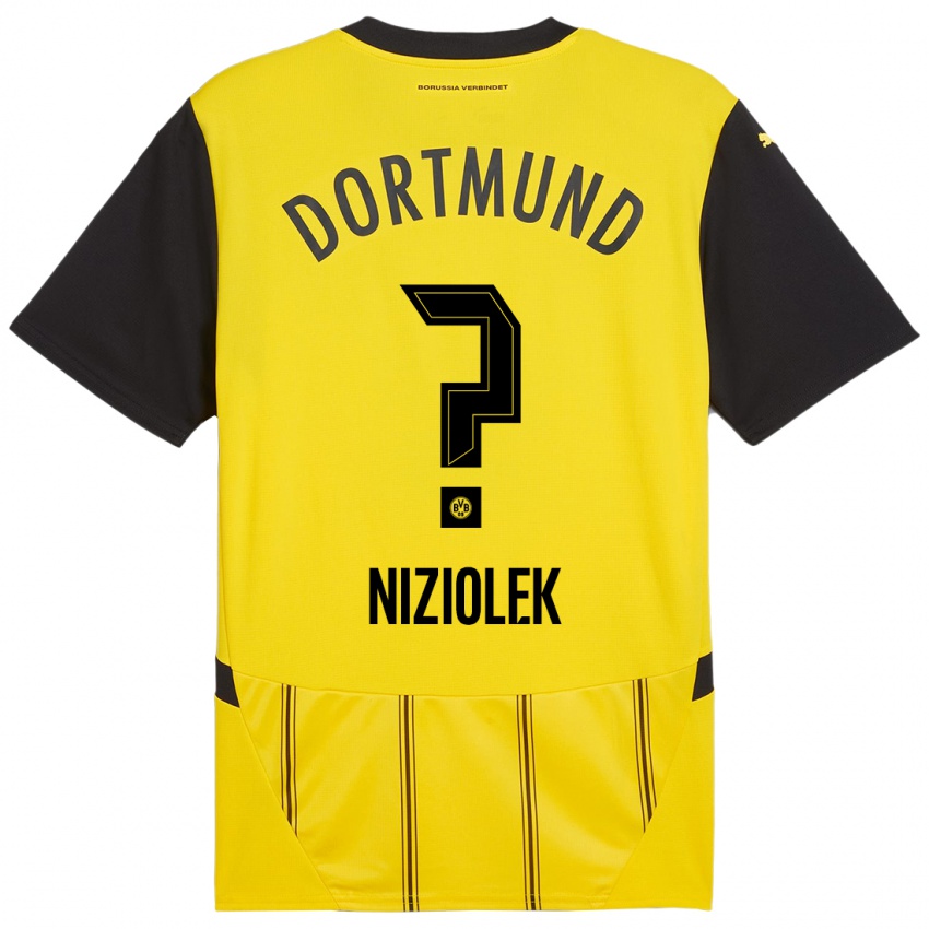 Heren Alex Niziolek #0 Geel Zwart Thuisshirt Thuistenue 2024/25 T-Shirt