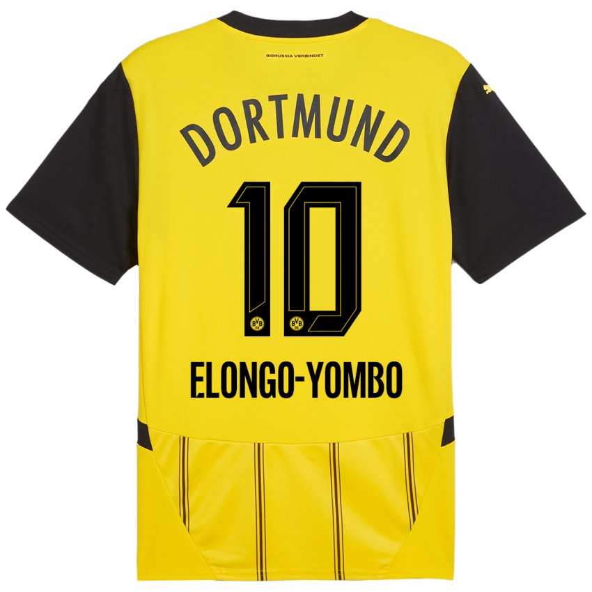 Heren Rodney Elongo-Yombo #10 Geel Zwart Thuisshirt Thuistenue 2024/25 T-Shirt