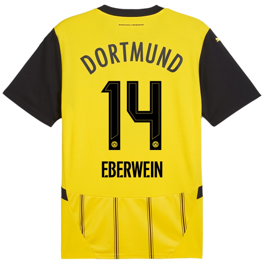 Heren Michael Eberwein #14 Geel Zwart Thuisshirt Thuistenue 2024/25 T-Shirt