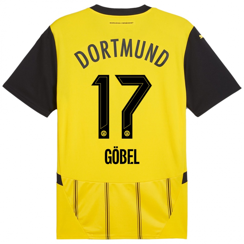 Heren Patrick Göbel #17 Geel Zwart Thuisshirt Thuistenue 2024/25 T-Shirt