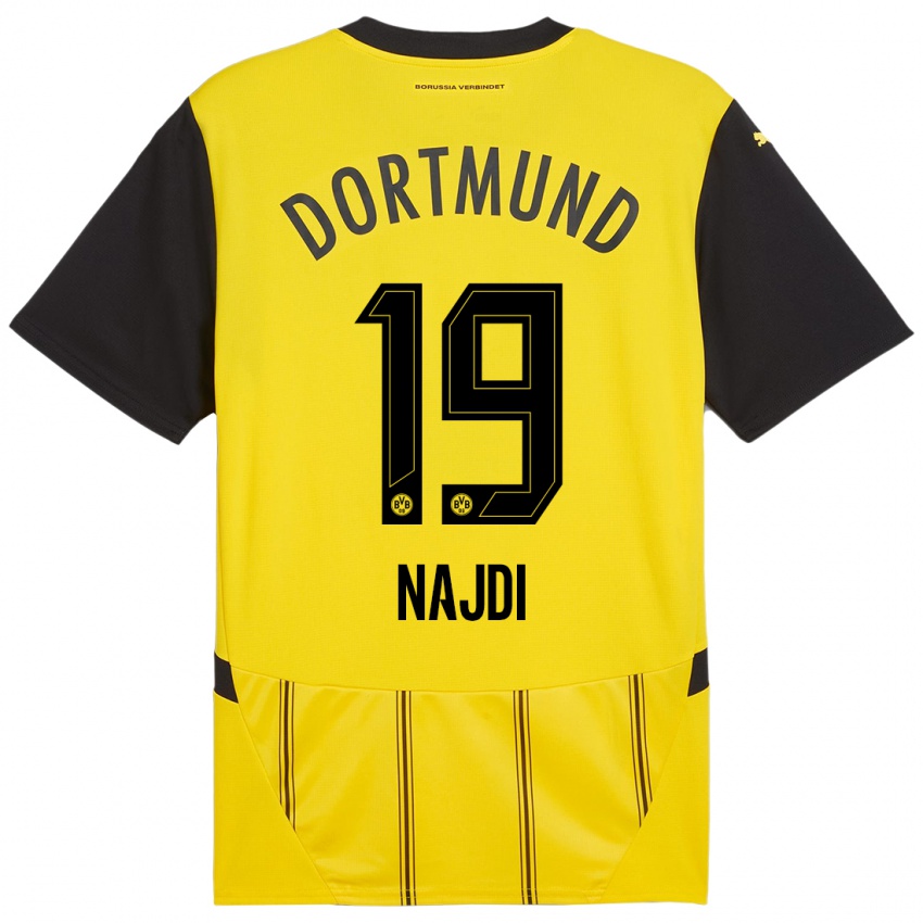 Heren Ahmad Najdi #19 Geel Zwart Thuisshirt Thuistenue 2024/25 T-Shirt