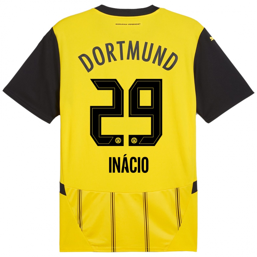 Heren Samuele Inácio #29 Geel Zwart Thuisshirt Thuistenue 2024/25 T-Shirt