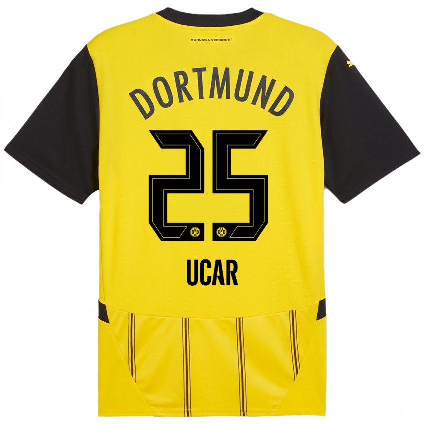 Heren Leys Ucar #25 Geel Zwart Thuisshirt Thuistenue 2024/25 T-Shirt