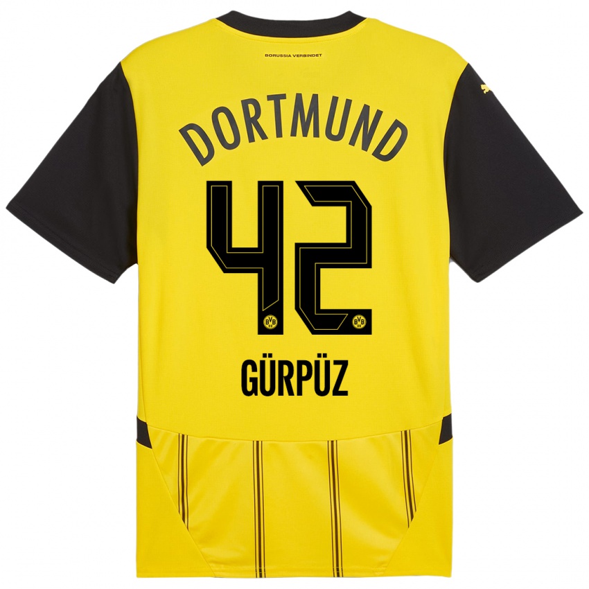 Heren Goktan Gurpuz #42 Geel Zwart Thuisshirt Thuistenue 2024/25 T-Shirt