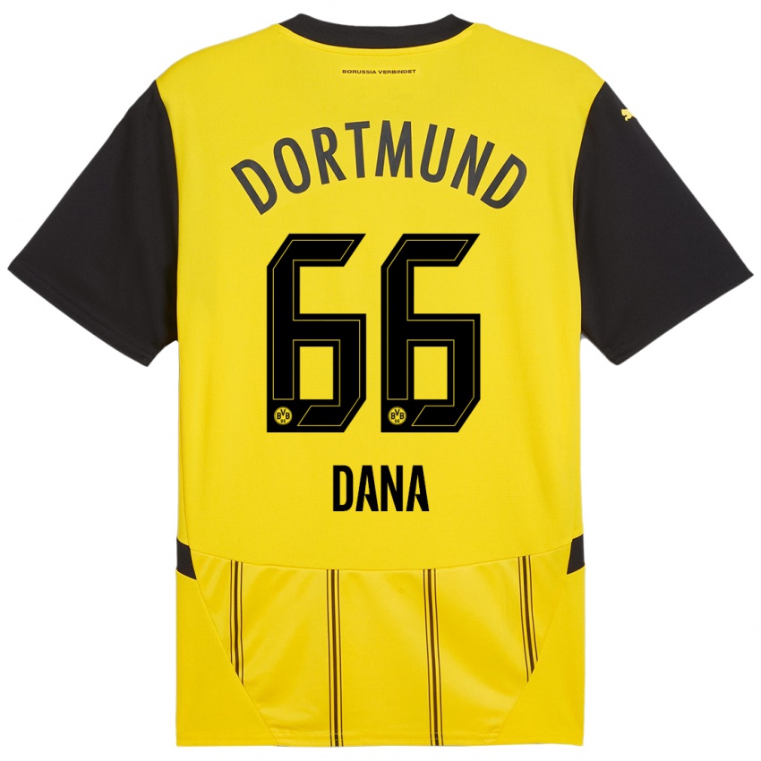 Heren Bleckmann Dana #66 Geel Zwart Thuisshirt Thuistenue 2024/25 T-Shirt