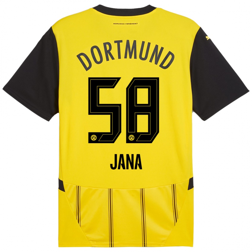 Heren Nordberg Jana #58 Geel Zwart Thuisshirt Thuistenue 2024/25 T-Shirt