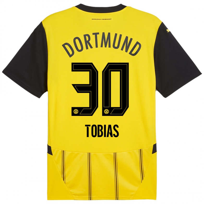 Heren Vogt Tobias #30 Geel Zwart Thuisshirt Thuistenue 2024/25 T-Shirt