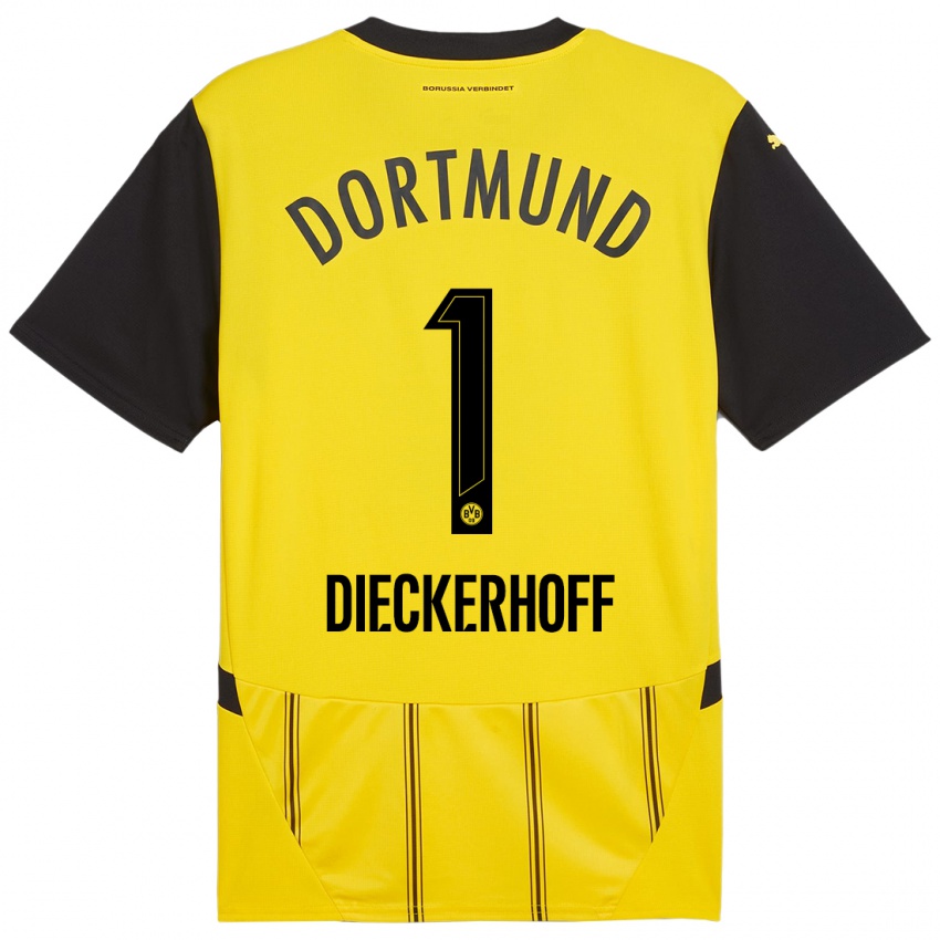 Heren Max Dieckerhoff #1 Geel Zwart Thuisshirt Thuistenue 2024/25 T-Shirt