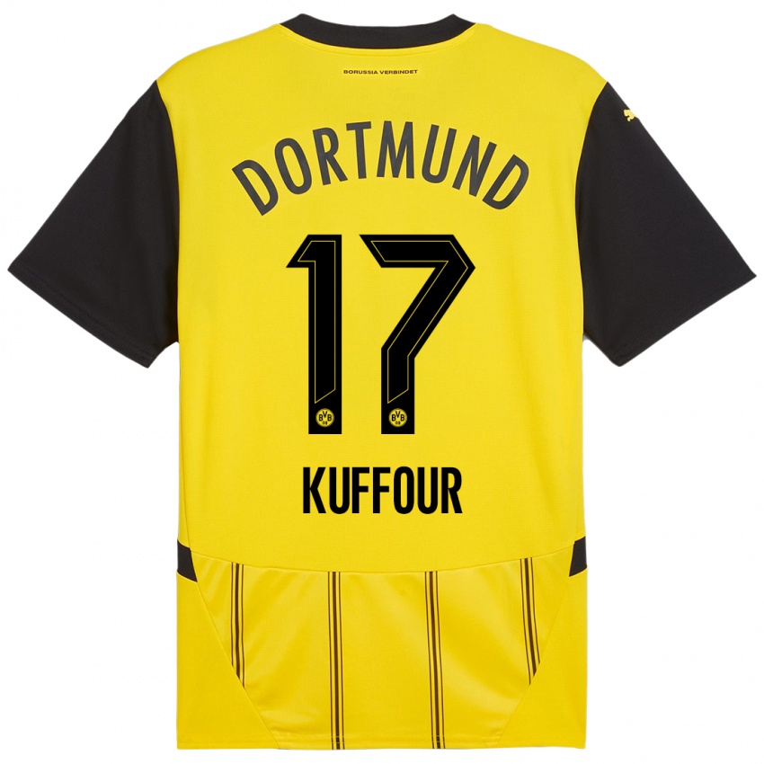 Heren Lloyd-Addo Kuffour #17 Geel Zwart Thuisshirt Thuistenue 2024/25 T-Shirt