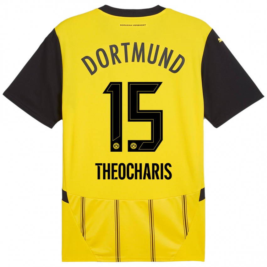 Heren Elefterios Theocharis #15 Geel Zwart Thuisshirt Thuistenue 2024/25 T-Shirt