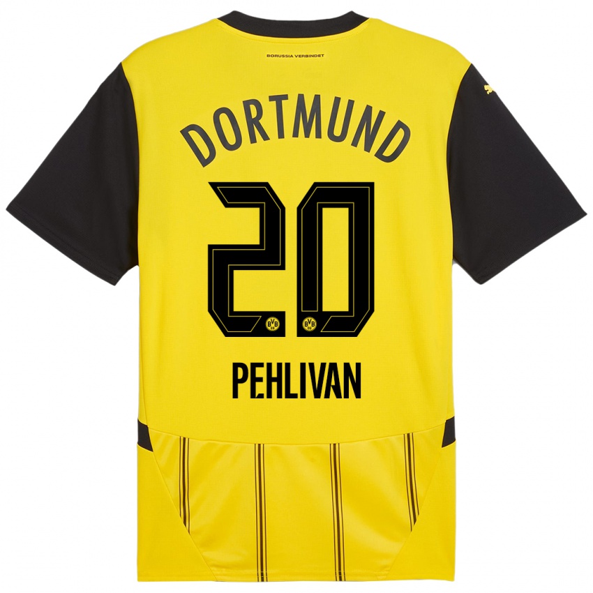 Heren Miran Pehlivan #20 Geel Zwart Thuisshirt Thuistenue 2024/25 T-Shirt