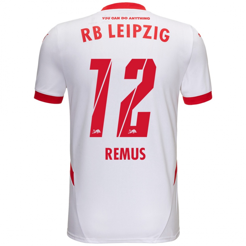 Heren Niklas Remus #12 Wit Rood Thuisshirt Thuistenue 2024/25 T-Shirt