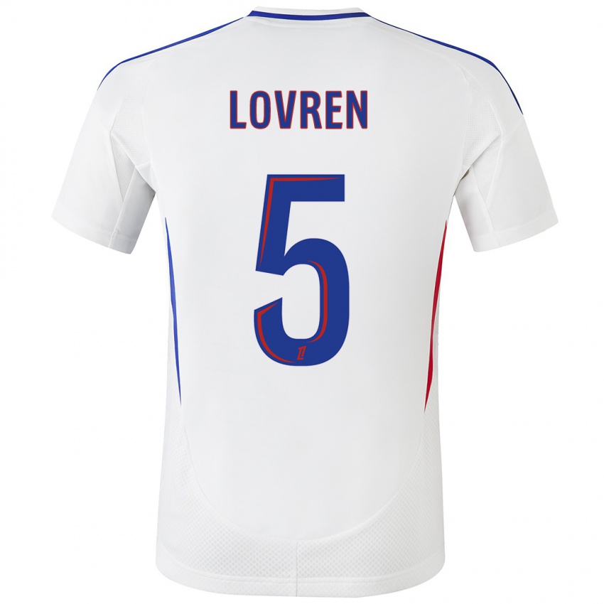 Heren Dejan Lovren #5 Wit Blauw Thuisshirt Thuistenue 2024/25 T-Shirt