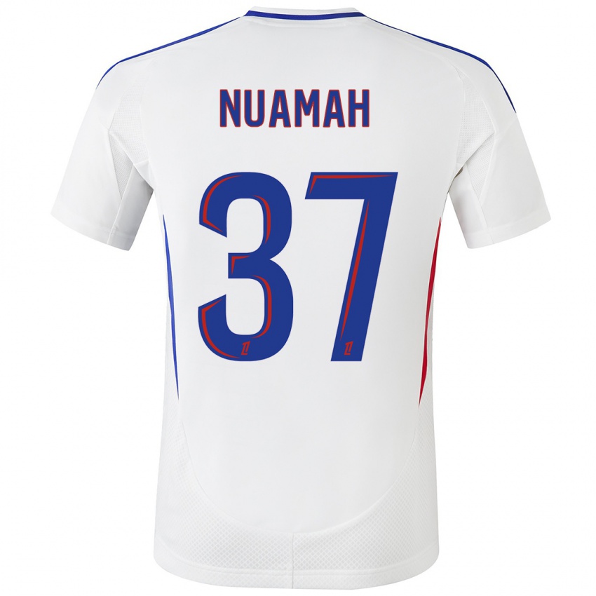 Heren Ernest Nuamah #37 Wit Blauw Thuisshirt Thuistenue 2024/25 T-Shirt