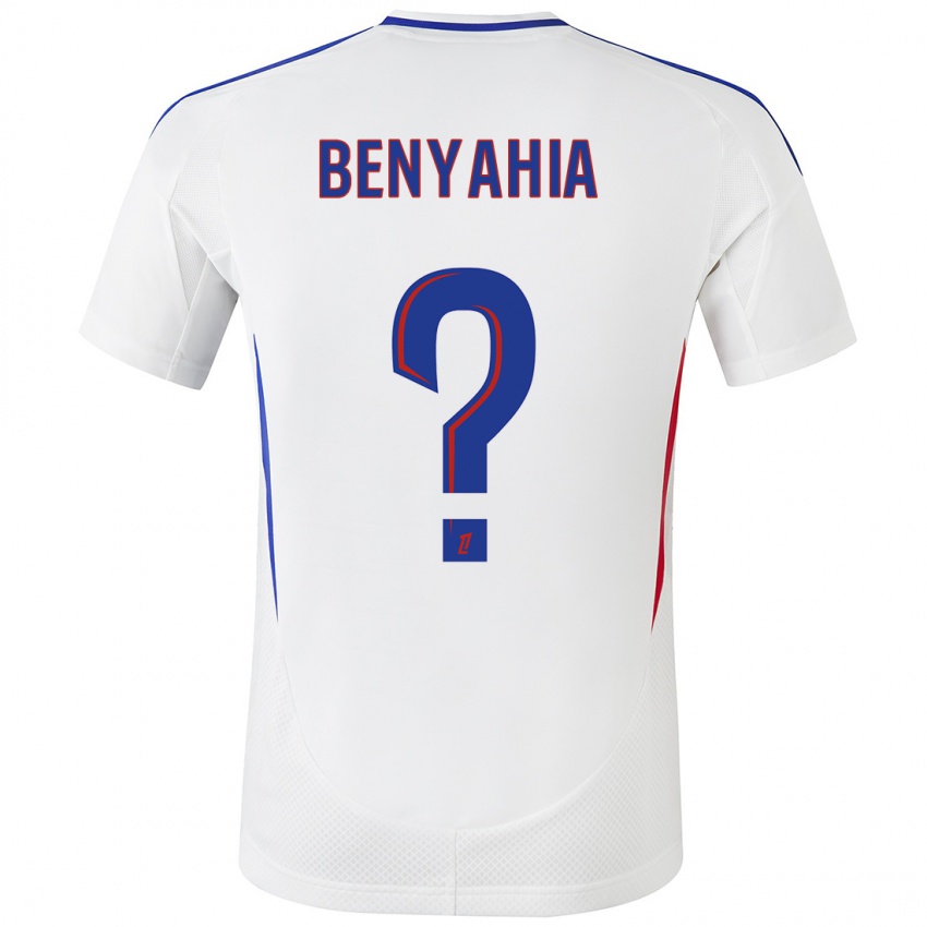 Heren Inès Benyahia #0 Wit Blauw Thuisshirt Thuistenue 2024/25 T-Shirt