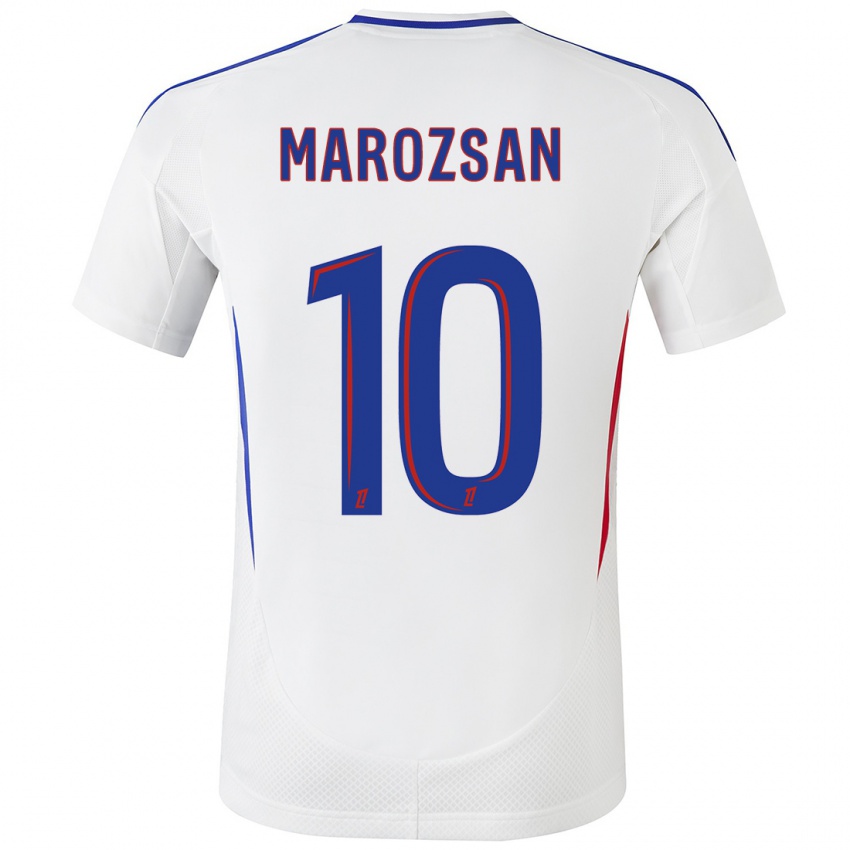 Heren Dzsenifer Marozsan #10 Wit Blauw Thuisshirt Thuistenue 2024/25 T-Shirt