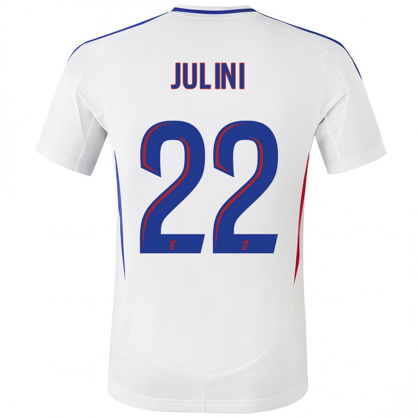 Heren Sally Julini #22 Wit Blauw Thuisshirt Thuistenue 2024/25 T-Shirt