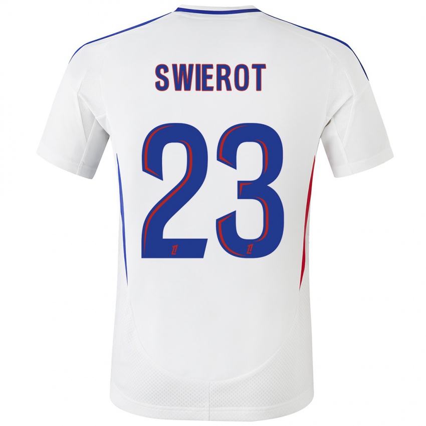 Heren Julie Swierot #23 Wit Blauw Thuisshirt Thuistenue 2024/25 T-Shirt