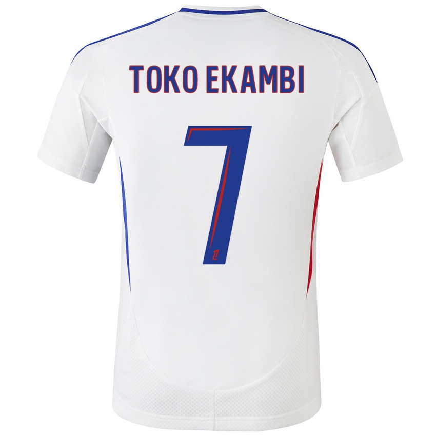 Heren Karl Toko Ekambi #7 Wit Blauw Thuisshirt Thuistenue 2024/25 T-Shirt