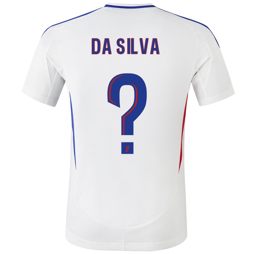 Heren Florent Da Silva #0 Wit Blauw Thuisshirt Thuistenue 2024/25 T-Shirt