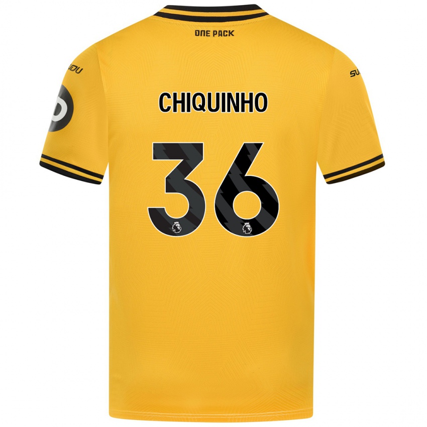 Heren Chiquinho #36 Geel Thuisshirt Thuistenue 2024/25 T-Shirt