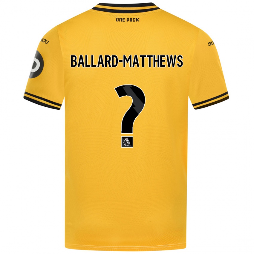 Heren Emilio Ballard-Matthews #0 Geel Thuisshirt Thuistenue 2024/25 T-Shirt