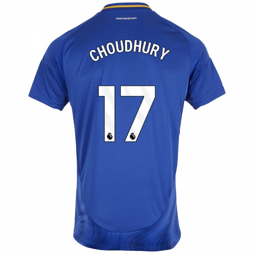 Heren Hamza Choudhury #17 Blauw Wit Thuisshirt Thuistenue 2024/25 T-Shirt