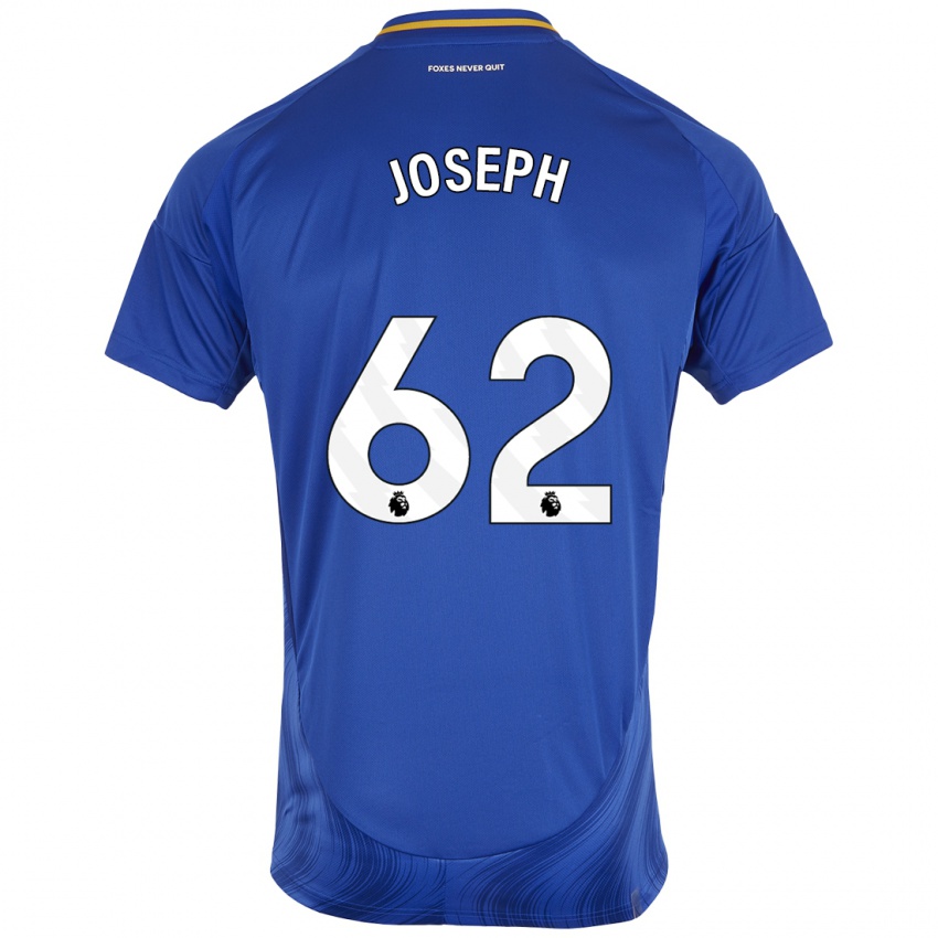 Heren Jayden Joseph #62 Blauw Wit Thuisshirt Thuistenue 2024/25 T-Shirt