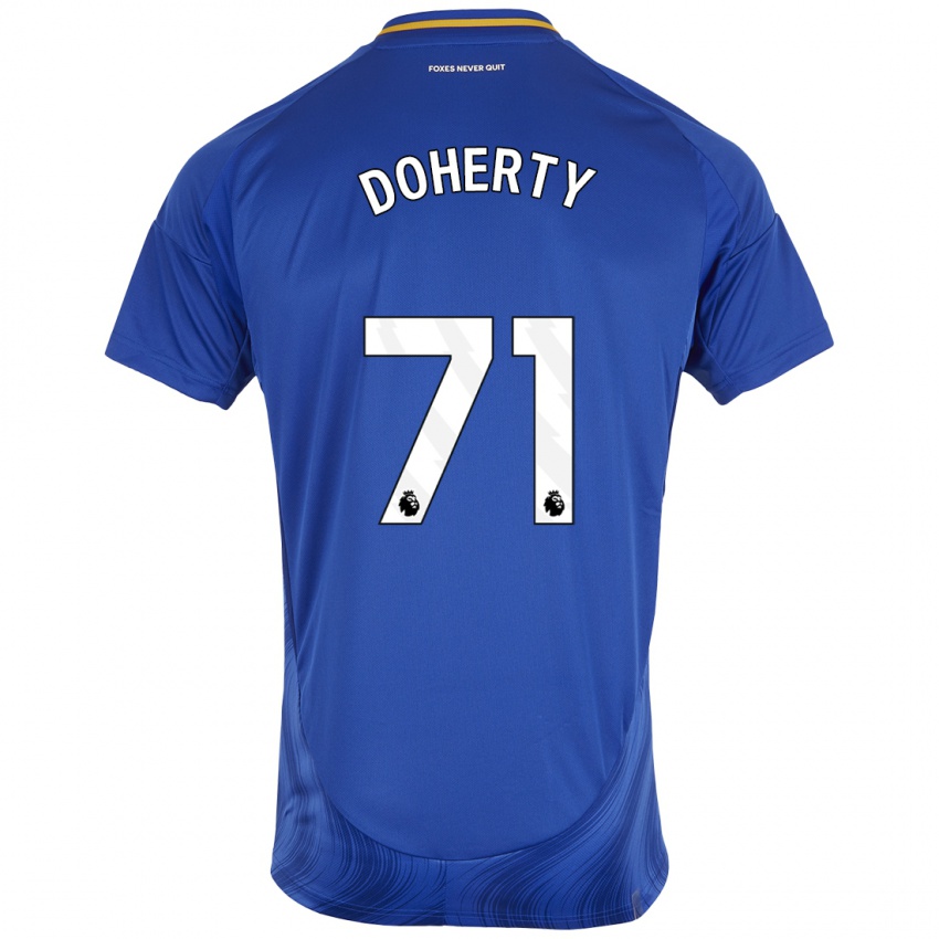 Heren Arlo Doherty #71 Blauw Wit Thuisshirt Thuistenue 2024/25 T-Shirt