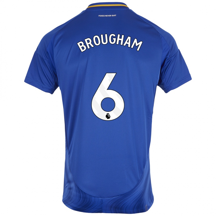 Heren Georgia Brougham #6 Blauw Wit Thuisshirt Thuistenue 2024/25 T-Shirt