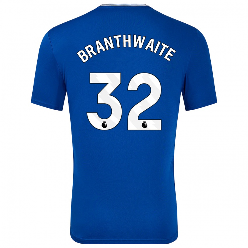 Heren Jarrad Branthwaite #32 Blauw Met Thuisshirt Thuistenue 2024/25 T-Shirt