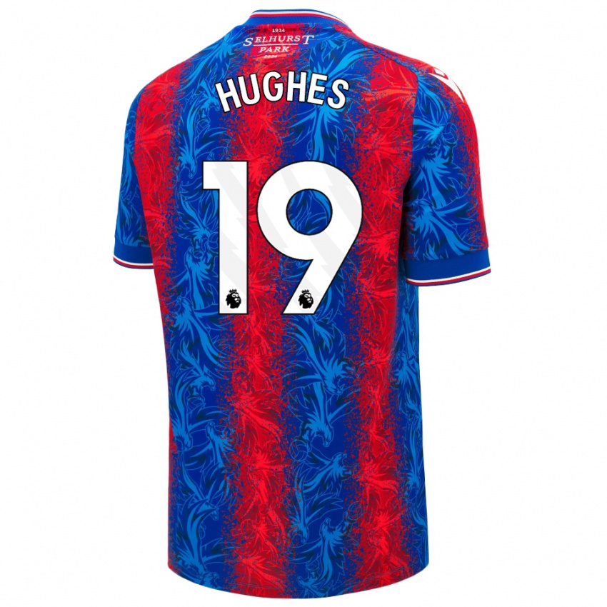 Heren Will Hughes #19 Rood Blauwe Strepen Thuisshirt Thuistenue 2024/25 T-Shirt